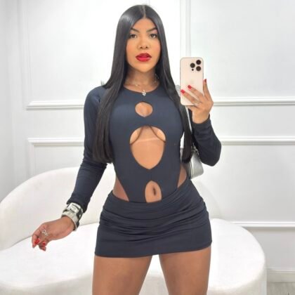 CONJUNTO AFRODITE EM MALHA SUPLEX COM FECHO (BODY + SAIA) – Imagem 1 [nsid:919035195]