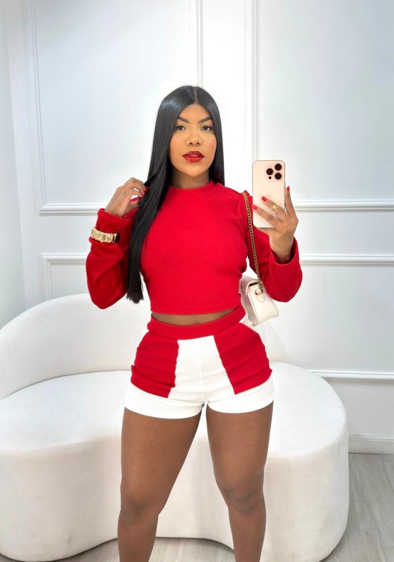 CONJUNTO DUO COLOR EM ANARRUGA (BLUSA + SHORT) – Imagem 7 [nsid:924081882]
