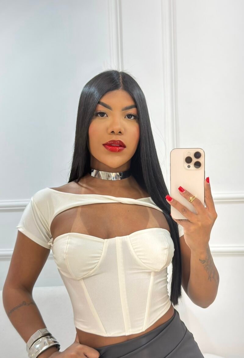 CROPPED MABEL EM POLIAMIDA ACETINADA COM BARBATANAS, ARO DE SUSTENTAÇÃO – Imagem 2 [nsid:924080747]