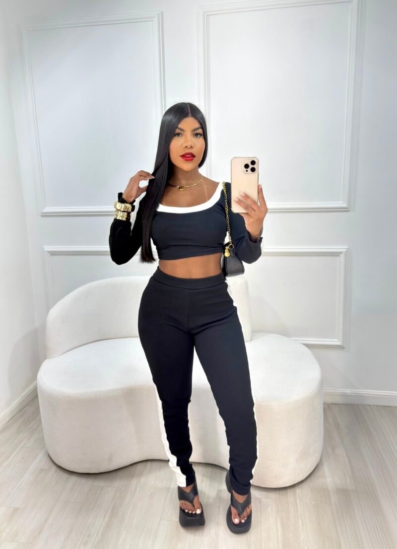 CONJUNTO LISTRA EM ANARRUGA COM BOJO – Imagem 2 [nsid:929349003]