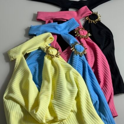 CROPPED SOL EM MALHA TEXTURIZADA – Imagem 1 [nsid:935750462]