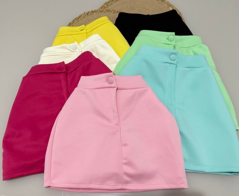 SHORT SAIA EM NEOPRENE COM BOTÃO E ZIPER (TODO SAIA COM SHORT POR BAIXO) – Imagem 2 [nsid:806727820]