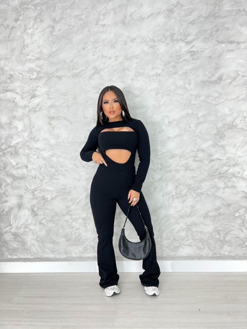 CONJUNTO AYRA EM ANARRUGA COM BOJO E FECHO (BODY + CALÇA) – Imagem 1 [nsid:940173765]