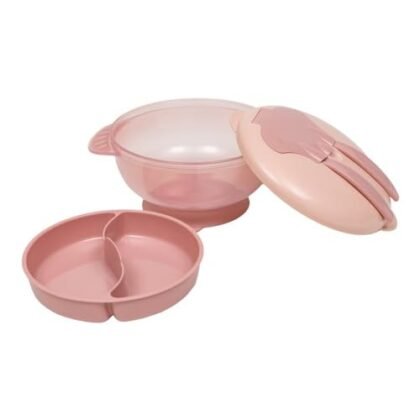 Buba Kit Refeição Com Compartimento E Talher - Rosa - Buba Toys