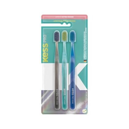 Escova Dental KESS: Pack com 3 unidades extra macias.