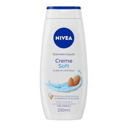 Sabonete Líquido NIVEA Creme Soft para pele macia.