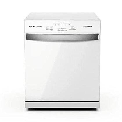 Lava Louças Brastemp branca de 8 serviços.