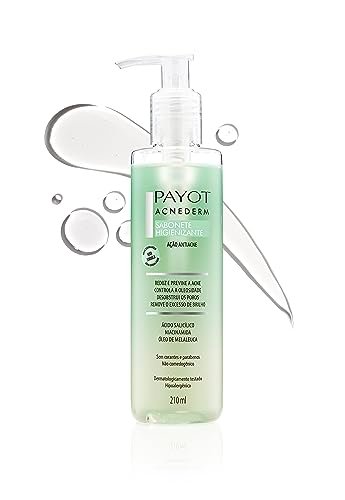 Sabonete Acnederm Payot para limpeza facial.