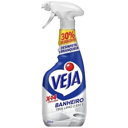Tira Limo Veja no banheiro.