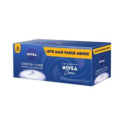 Sabonete NIVEA Creme em barra para pele macia.