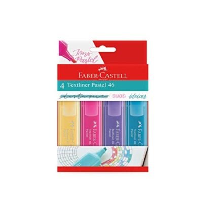 Marca Texto Pastel Faber-Castell em tons suaves.
