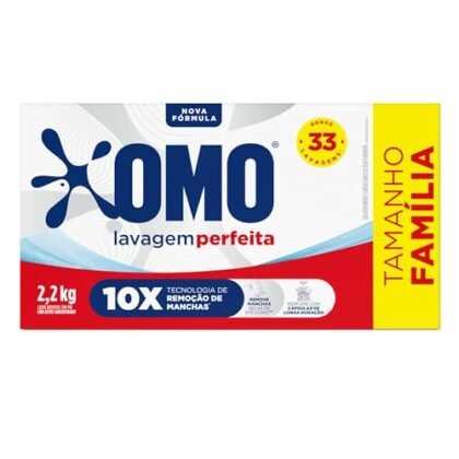 Omo Lavagem Perfeita, 2,2kg, para roupas impecáveis.