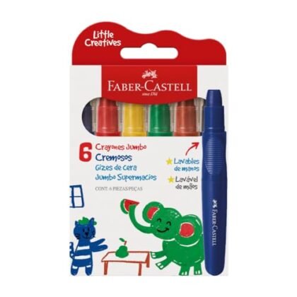 Giz de Cera Jumbo, ideal para mãos pequenas.