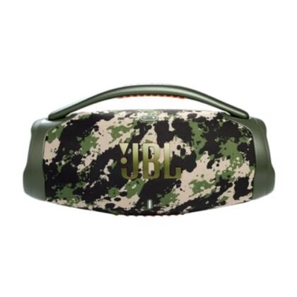 Boombox 3 Camuflada JBL para curtir em qualquer lugar.