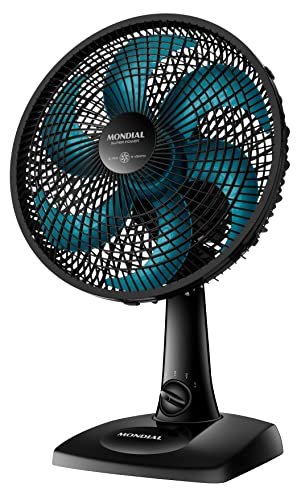 Ventilador Mondial refrescando o ambiente.