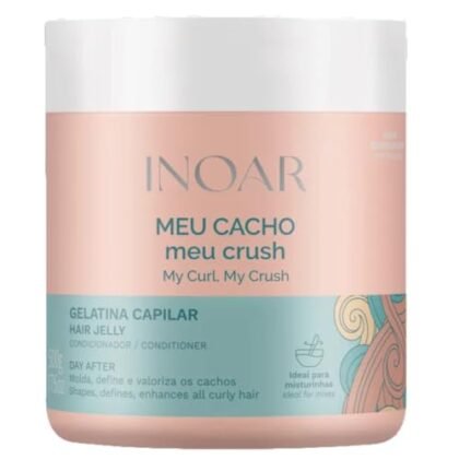 Gelatina Capilar Cachos Inoar para definição e hidratação.