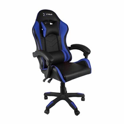 Cadeira Xtreme Gamers Cinesis Giratória Reclinável Altura Ajustável Preta e Azul Xtreme Gamers