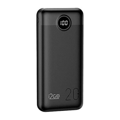 Power Bank 20000mAh i2GO para carregar seus dispositivos.