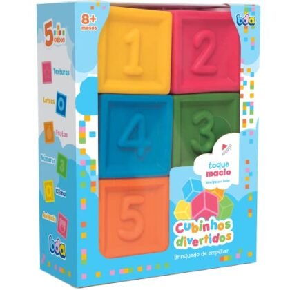 Cubos Sensoriais Toyster para empilhar e explorar.