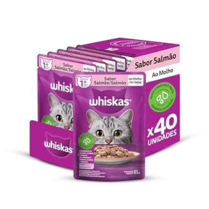 Whiskas Salmão Sachê para gatos adultos.