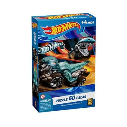 Quebra-Cabeça Hot Wheels de 60 peças.