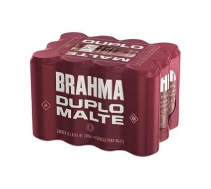 Brahma Duplo Malte: Pack com 12 latas sleek.