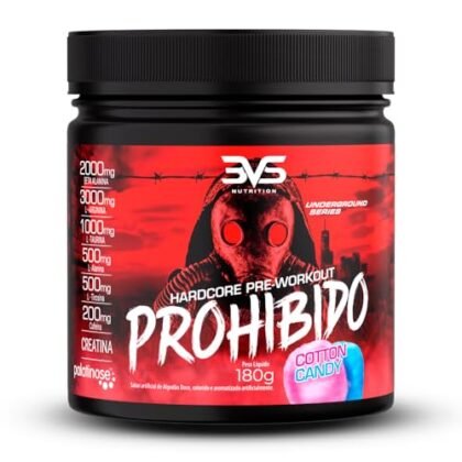 Pré-Treino Prohibido 3VS Nutrition Sabor Algodão Doce