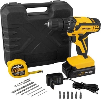 Vonder Parafusadeira/Furadeira Com Bateria Carregador Bivolt Automático Pfv 012 12 V VONDER