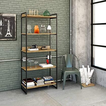 Estante Multiuso 5 Prateleiras 187x80cm Estilo Industrial Compace