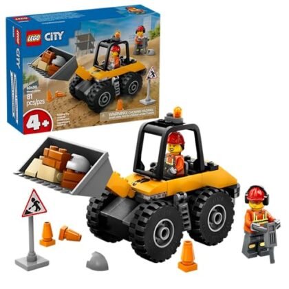 Carregadeira LEGO amarela.