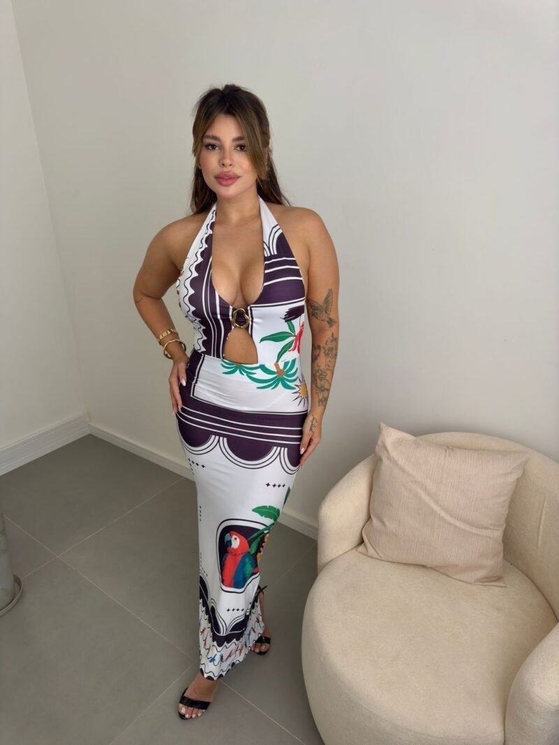 VESTIDO ESTAMPA DIGITAL EM MALHA FLUIT COM BOJO – Imagem 1 [nsid:863601440]
