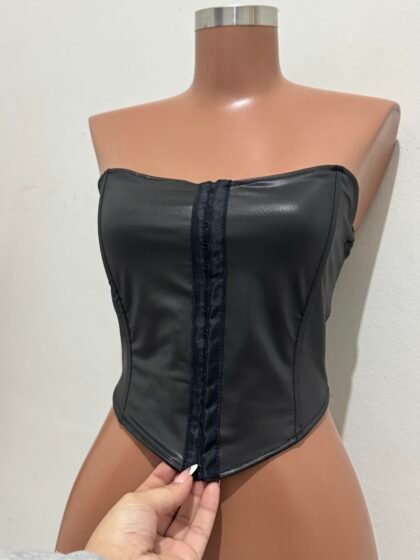 CORSELET EM CIRRÊ ACETINADO E COLCHETE – Imagem 1 [nsid:952915071]