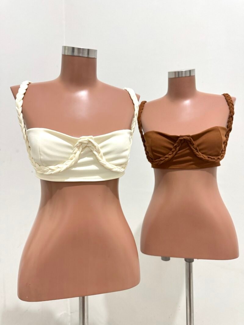 CROPPED EM MALHA ESCUBA COM DETALHE TRANÇADO – Imagem 2 [nsid:857160178]