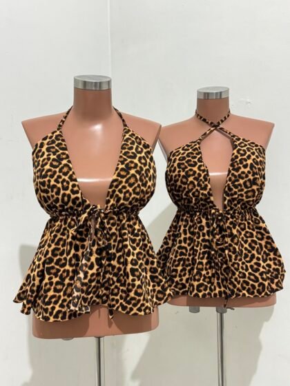 CROPPED FRENTE ÚNICA ANIMAL PRINT COM BOJO – Imagem 1 [nsid:874536658]