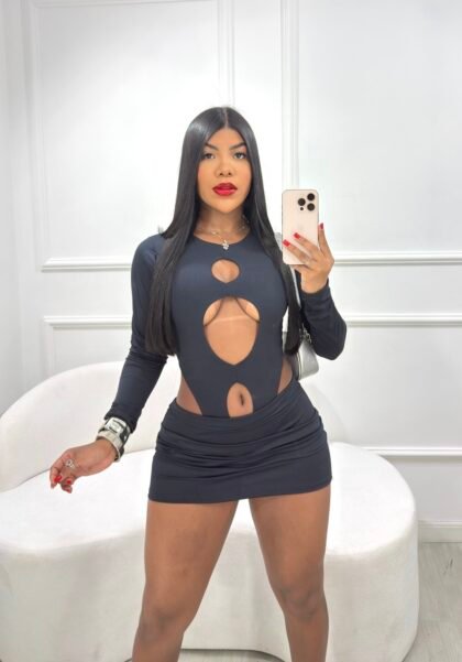 CONJUNTO AFRODITE EM MALHA SUPLEX COM FECHO (BODY + SAIA) – Imagem 1 [nsid:919035195]
