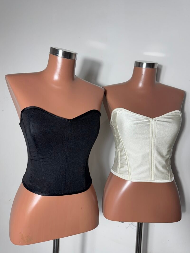 CORSELET COM BARBATANAS EM POLIAMIDA ACETINADA COM REGULAGEM NAS COSTAS – Imagem 2 [nsid:940176768]