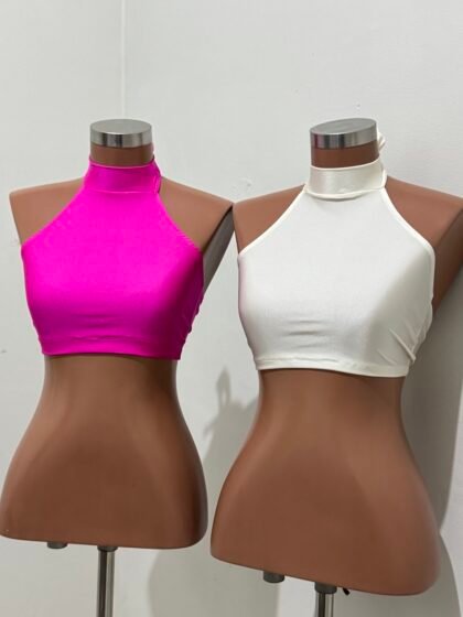 CROPPED ÍRIS EM POLIAMIDA ACETINADA COM REGULAGEM NAS COSTAS – Imagem 1 [nsid:945197066]