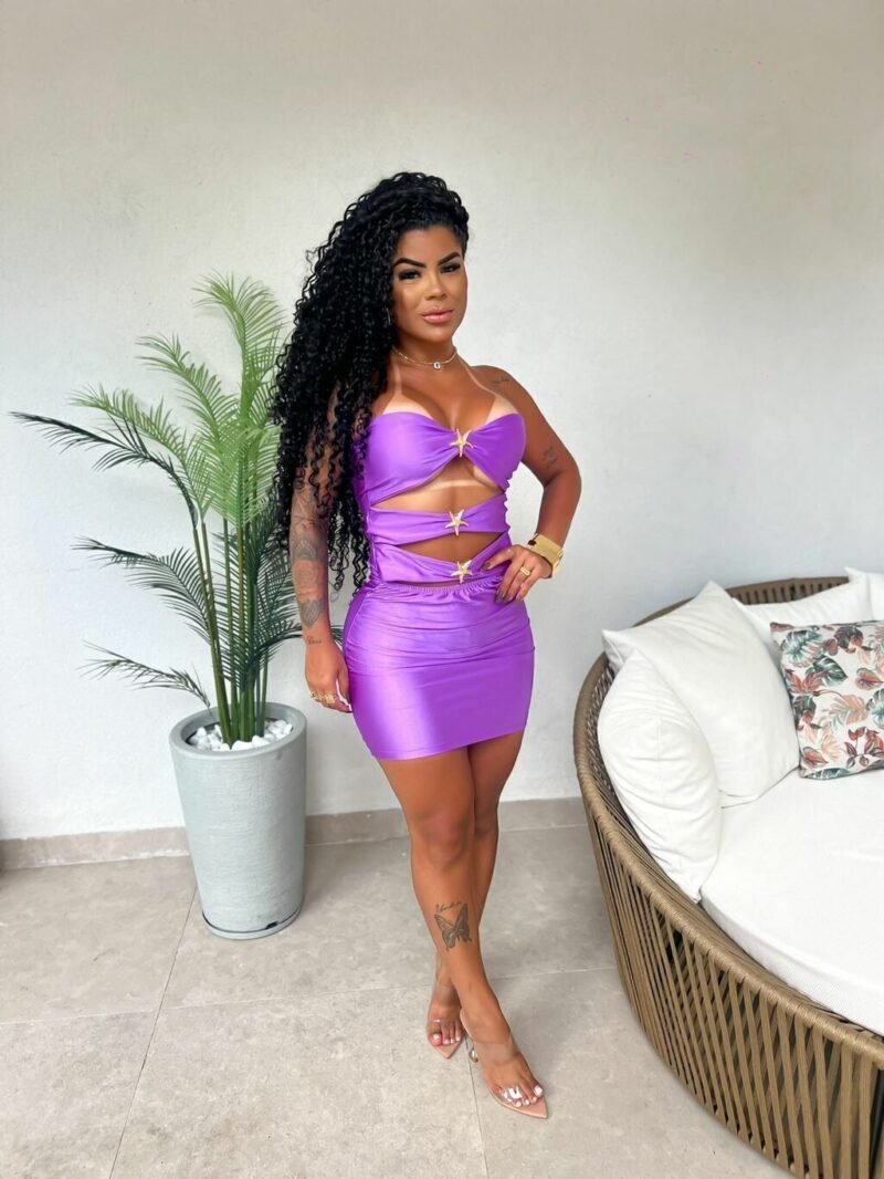 VESTIDO ESTRELA EM POLIAMIDA ACETINADA – Imagem 3 [nsid:806731567]