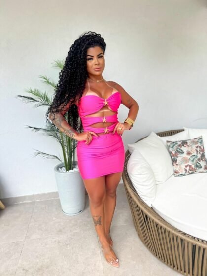 VESTIDO ESTRELA EM POLIAMIDA ACETINADA – Imagem 1 [nsid:806731572]
