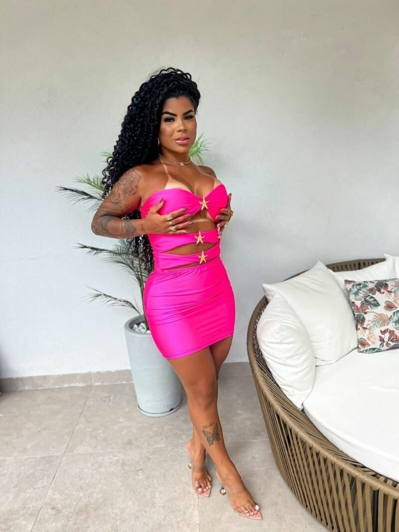 VESTIDO ESTRELA EM POLIAMIDA ACETINADA – Imagem 4 [nsid:806731571]