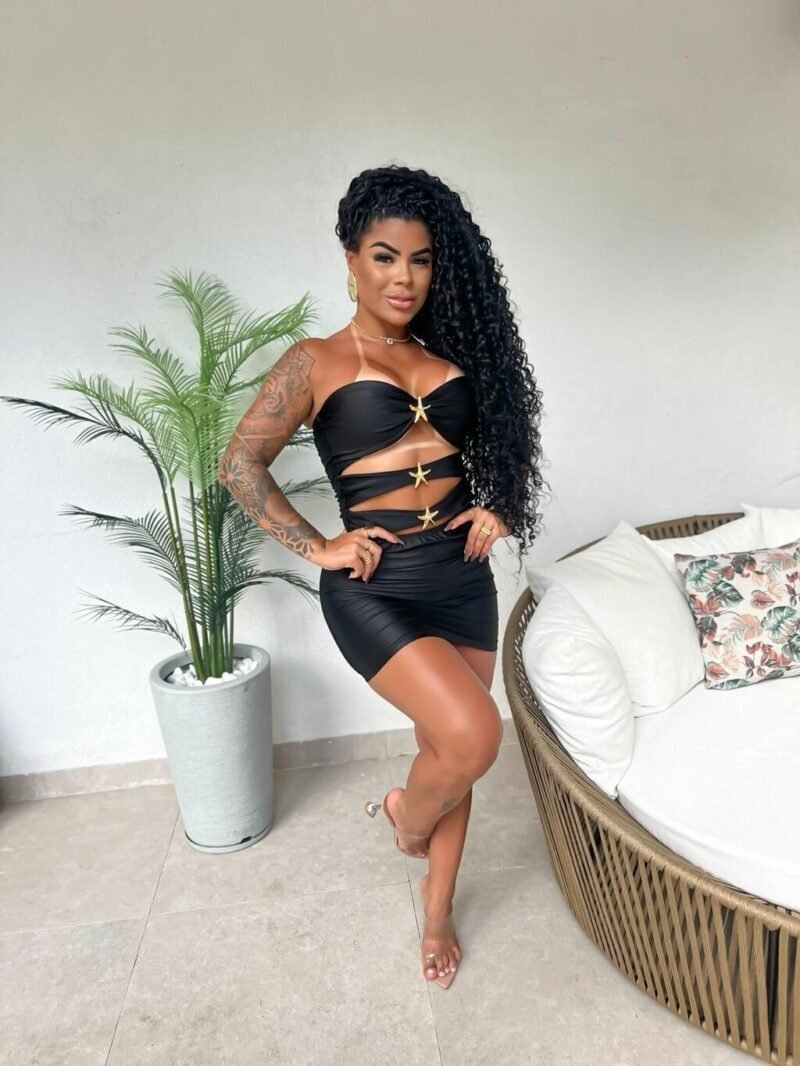 VESTIDO ESTRELA EM POLIAMIDA ACETINADA – Imagem 7 [nsid:806731573]