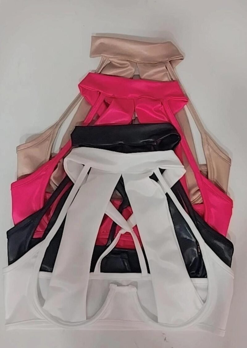 CROPPED EM CIRRÊ ACETINADO COM GOLA E ARO DE SUSTENTAÇÃO – Imagem 2 [nsid:716953309]