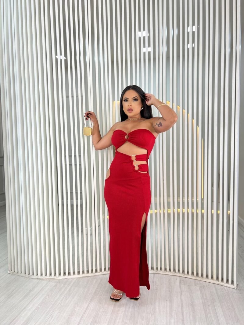 VESTIDO LADY EM ANARRUGA COM BOJO E FENDA – Imagem 4 [nsid:743898972]