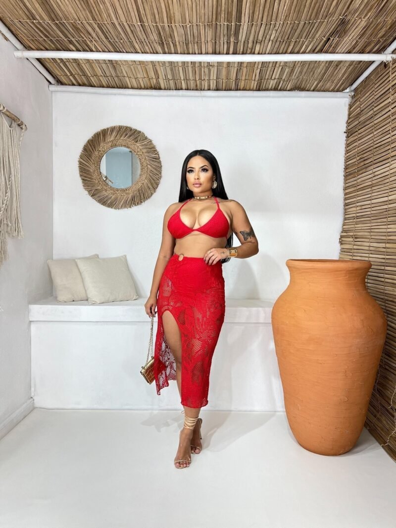 CONJUNTO PATRICIA EM RENDA COM HOT PANTS, BOJO E REGULAGEM – Imagem 3 [nsid:767352714]