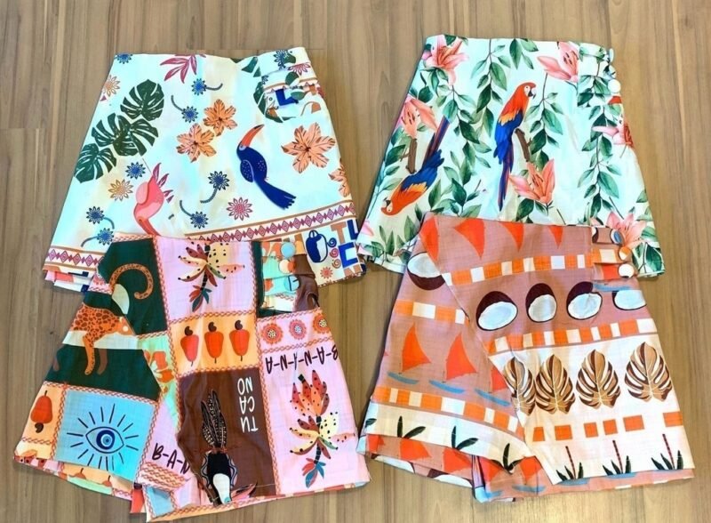 SHORT SAIA ESTAMPA DIGITAL EM BENGALINE PREMIUM COM ZÍPER LATERAL – Imagem 4 [nsid:844440860]
