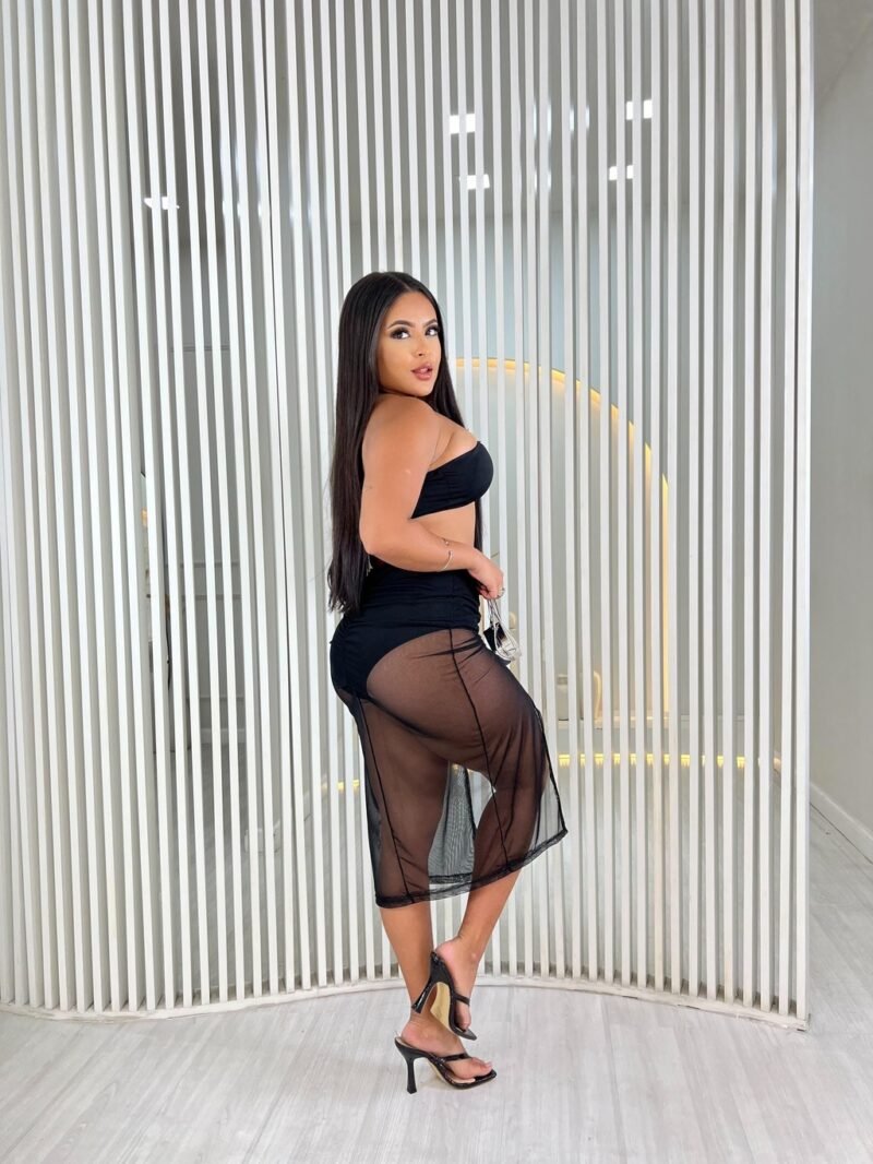 CONJUNTO SEREIA EM TULE COM SHORT E CROPPED COM BOJO – Imagem 2 [nsid:748603292]