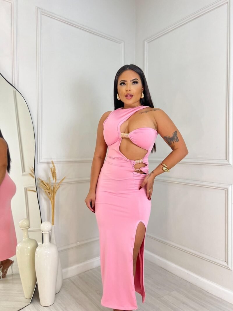 VESTIDO MADELENE EM SUPLEX COM BOJO E DETALHES DOURADO – Imagem 4 [nsid:739486698]