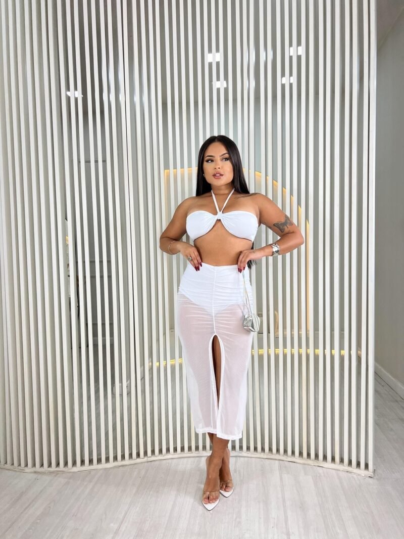 CONJUNTO SEREIA EM TULE COM SHORT E CROPPED COM BOJO – Imagem 4 [nsid:748603290]