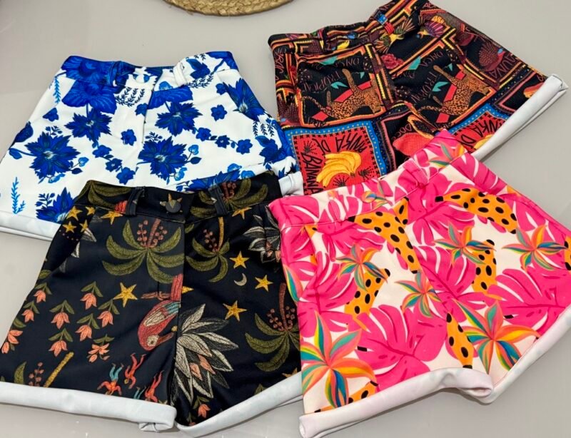 SHORT ESTAMPA DIGITAL COM BOTÃO ENCAPADO E ZIPER EM NEOPRENE – Imagem 2 [nsid:955582487]