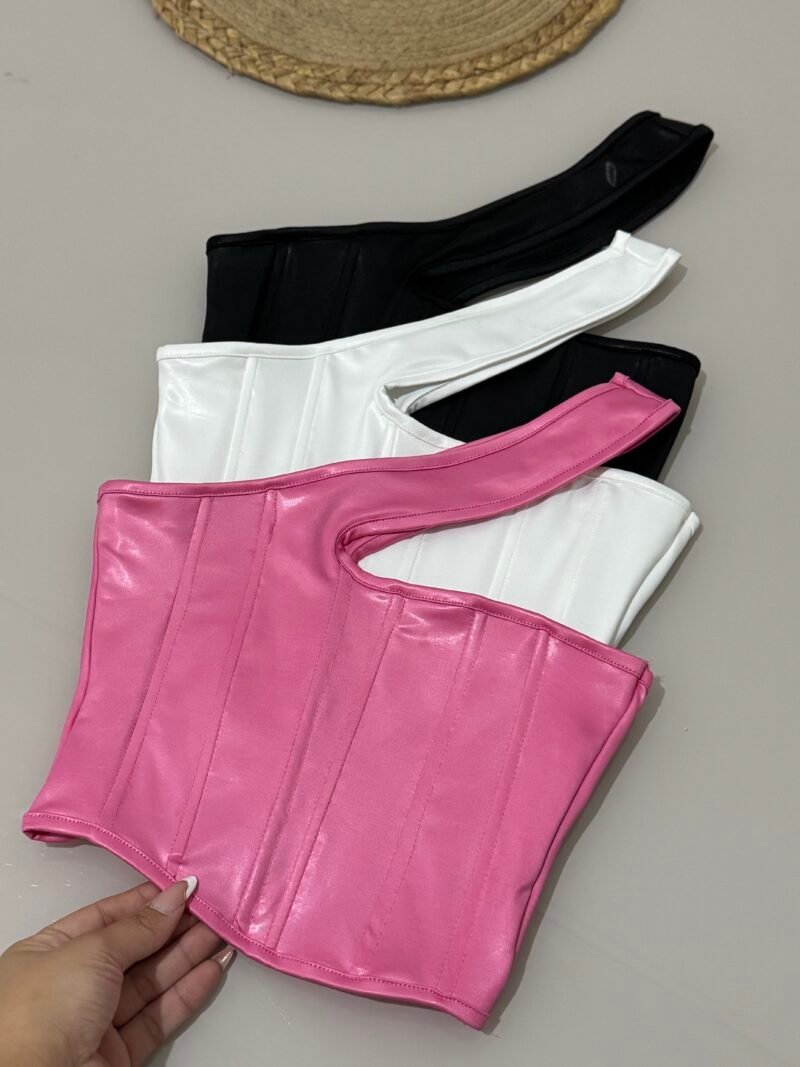 CROPPED LARISSA COM BARBATANAS EM CIRRÊ ACETINADO – Imagem 1 [nsid:967222903]